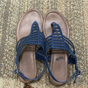 🌻 3 for 20: Navy Jeweled Sandals